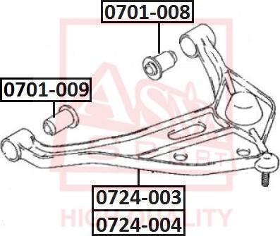 ASVA 0724-003 - Рычаг подвески колеса autospares.lv