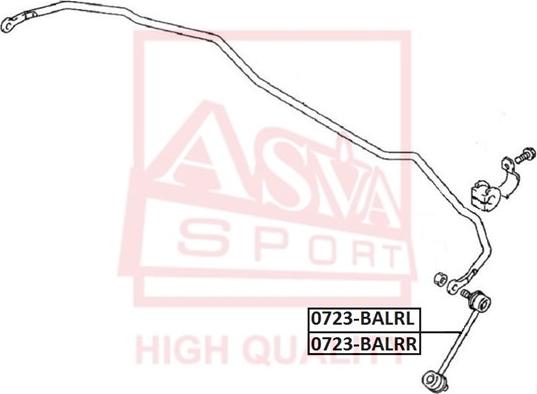 ASVA 0723-BALRR - Тяга / стойка, стабилизатор autospares.lv