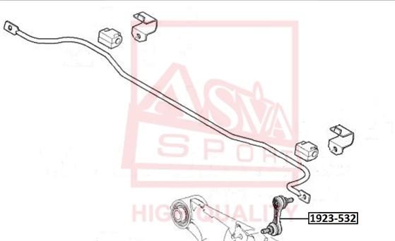 ASVA 1923-532 - Тяга / стойка, стабилизатор autospares.lv