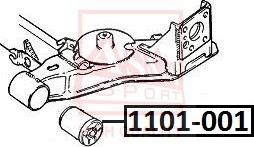 ASVA 1101-001 - Сайлентблок, рычаг подвески колеса autospares.lv