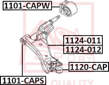 ASVA 1124-012 - Рычаг подвески колеса autospares.lv