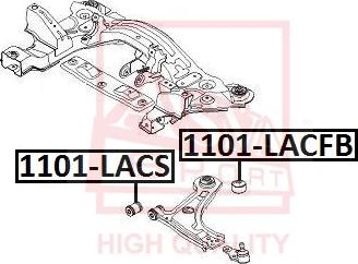 ASVA 1101-LACS - Сайлентблок, рычаг подвески колеса autospares.lv