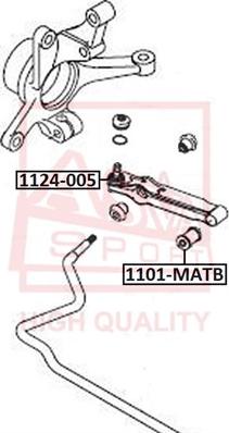 ASVA 1124-005 - Рычаг подвески колеса autospares.lv