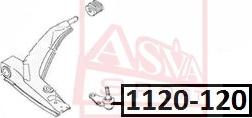 ASVA 1120-120 - Шаровая опора, несущий / направляющий шарнир autospares.lv