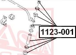 ASVA 1123-001 - Тяга / стойка, стабилизатор autospares.lv