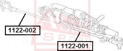 ASVA 1122-001 - Осевой шарнир, рулевая тяга autospares.lv