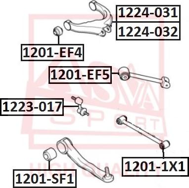 ASVA 1223-017 - Тяга / стойка, стабилизатор autospares.lv