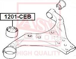 ASVA 1201-CEB - Сайлентблок, рычаг подвески колеса autospares.lv