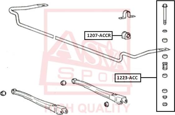 ASVA 1207-ACCR - Втулка стабилизатора autospares.lv