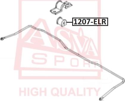 ASVA 1207-ELR - Втулка стабилизатора autospares.lv