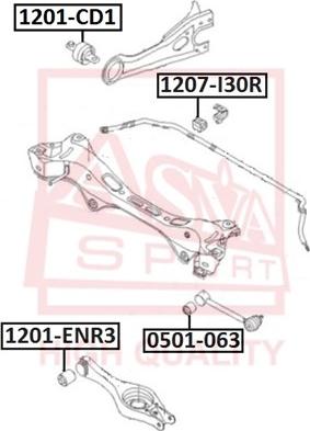 ASVA 1207-I30R - Втулка стабилизатора autospares.lv