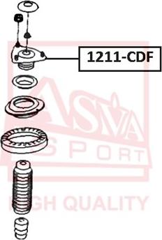 ASVA 1211-CDF - Опора стойки амортизатора, подушка autospares.lv