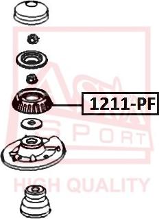 ASVA 1211-PF - Опора стойки амортизатора, подушка autospares.lv