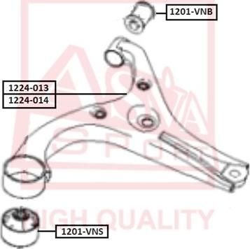 ASVA 1224-013 - Рычаг подвески колеса autospares.lv