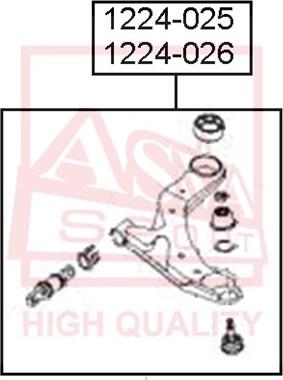 ASVA 1224-026 - Рычаг подвески колеса autospares.lv