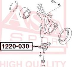 ASVA 1220-030 - Шаровая опора, несущий / направляющий шарнир autospares.lv