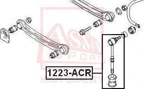 ASVA 1223-ACR - Тяга / стойка, стабилизатор autospares.lv