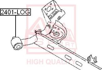 ASVA 2401-LOG - Сайлентблок, рычаг подвески колеса autospares.lv