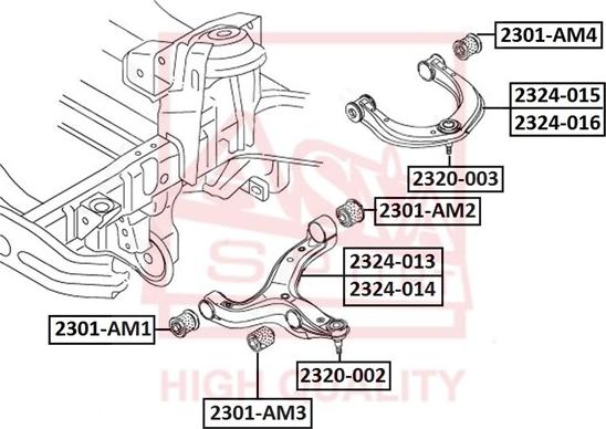 ASVA 2324-013 - Рычаг подвески колеса autospares.lv