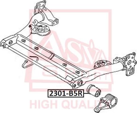 ASVA 2301-B5R - Сайлентблок, рычаг подвески колеса autospares.lv