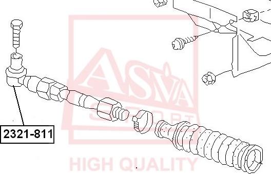 ASVA 2321-811 - Наконечник рулевой тяги, шарнир autospares.lv