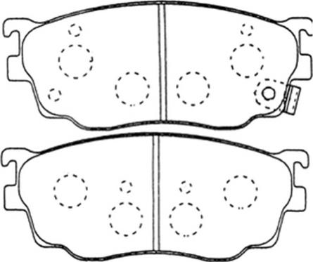 ASVA AKD-5418 - Тормозные колодки, дисковые, комплект autospares.lv