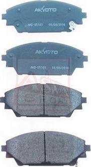 ASVA AKD-05103 - Тормозные колодки, дисковые, комплект autospares.lv