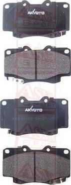 ASVA AKD-01109 - Тормозные колодки, дисковые, комплект autospares.lv