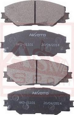ASVA AKD-01101 - Тормозные колодки, дисковые, комплект autospares.lv