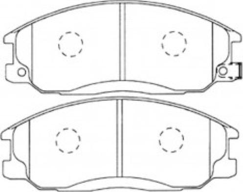 ASVA AKD-0825 - Тормозные колодки, дисковые, комплект autospares.lv