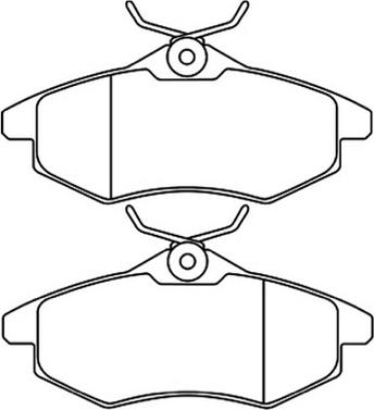 ASVA AKD-0207 - Тормозные колодки, дисковые, комплект autospares.lv