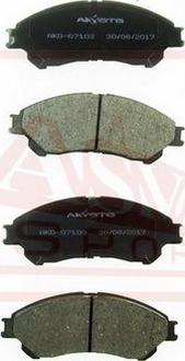 ASVA AKD-07103 - Тормозные колодки, дисковые, комплект autospares.lv