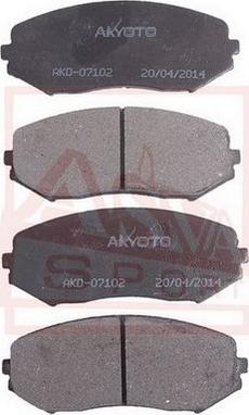 ASVA AKD-07102 - Тормозные колодки, дисковые, комплект autospares.lv