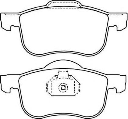 ASVA AKD-1058 - Тормозные колодки, дисковые, комплект autospares.lv