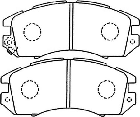 ASVA AKD-1111 - Тормозные колодки, дисковые, комплект autospares.lv