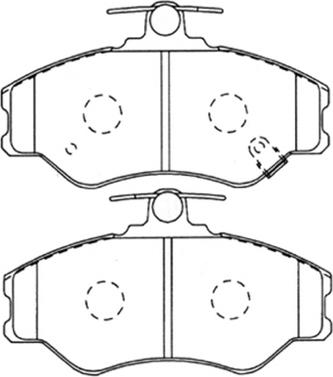 ASVA AKD-1118 - Тормозные колодки, дисковые, комплект autospares.lv