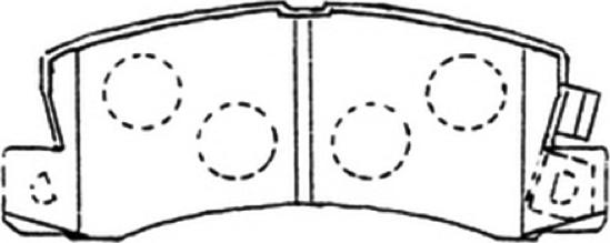 ASVA AKD-1180 - Тормозные колодки, дисковые, комплект autospares.lv