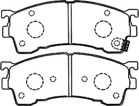 ASVA AKD-1188 - Тормозные колодки, дисковые, комплект autospares.lv