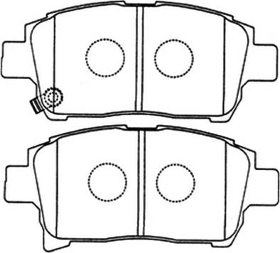 ASVA AKD-1133 - Тормозные колодки, дисковые, комплект autospares.lv