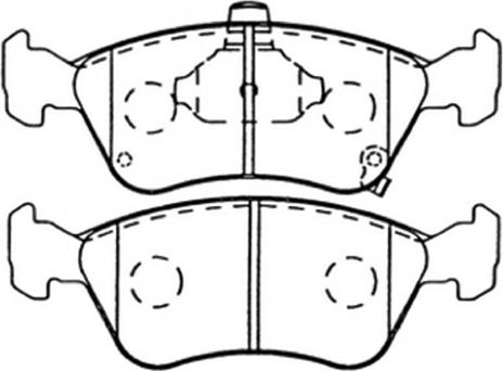 ASVA AKD-1125 - Тормозные колодки, дисковые, комплект autospares.lv