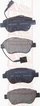 ASVA AKD-18103 - Тормозные колодки, дисковые, комплект autospares.lv