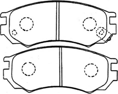 ASVA AKD-1361 - Тормозные колодки, дисковые, комплект autospares.lv