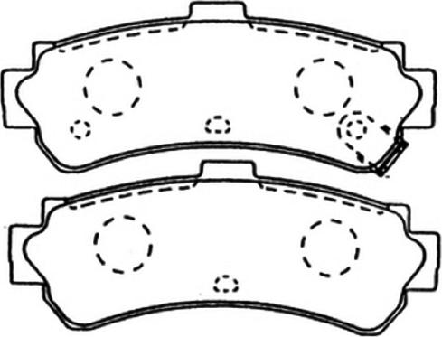 ASVA AKD-1362 - Тормозные колодки, дисковые, комплект autospares.lv