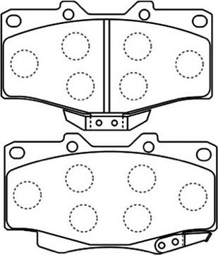 ASVA AKD-1387 - Тормозные колодки, дисковые, комплект autospares.lv