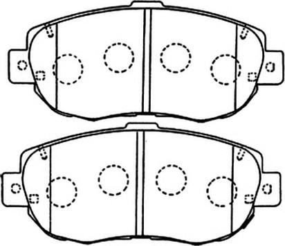 ASVA AKD-1324 - Тормозные колодки, дисковые, комплект autospares.lv