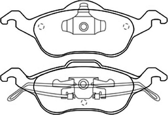 ASVA AKD-1244 - Тормозные колодки, дисковые, комплект autospares.lv