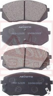 ASVA AKD-12105 - Тормозные колодки, дисковые, комплект autospares.lv