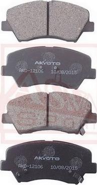 ASVA AKD-12106 - Тормозные колодки, дисковые, комплект autospares.lv