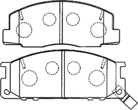 ASVA AKD-1218 - Тормозные колодки, дисковые, комплект autospares.lv