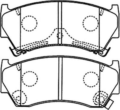 ASVA AKD-1289 - Тормозные колодки, дисковые, комплект autospares.lv